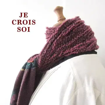 택 포함 새상품 JE CROIS SOI 꽃무늬 페이즐리 대형 스톨