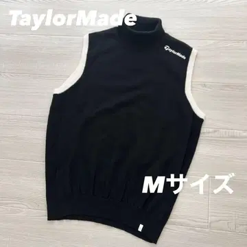 테일러메이드 니트 베스트 하이넥 블랙 울 M 사이즈