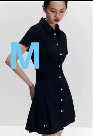 ZARA 자라 플리츠 텍스처 원단 원피스 M 사이즈