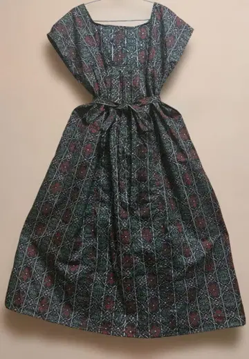 [기모노 리메이크] 오시마 명주 실크 어른 귀여운 원피스