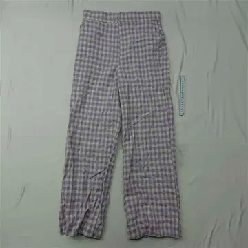 자라 ZARA 퍼플 체크 무늬 팬츠 XS
