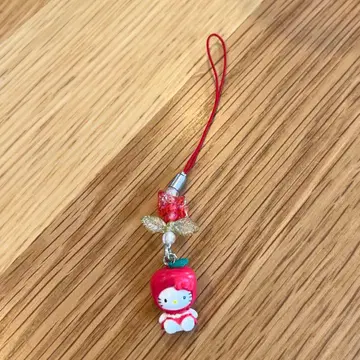 헬로키티 사과 나가노 한정판 족쇄 스트랩