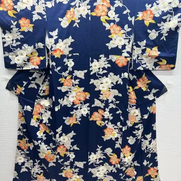 미사용품 귀여운 꽃무늬 코몬 기모노 스키 구락부 856
