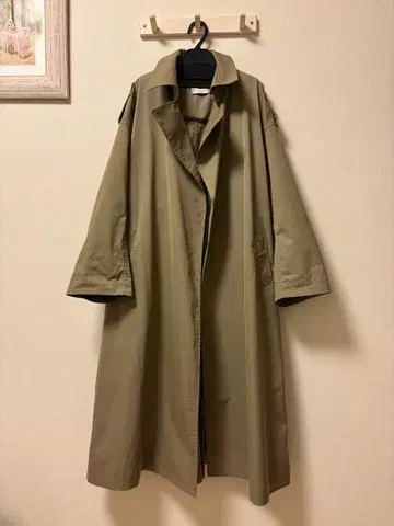 두지엠 클라세 오버 사이즈 트렌치코트 롱 기장 벨트 포함