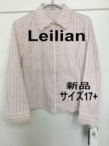 Leilian 레리안 주름 가공 스트라이프 패턴 페미닌 블라우스