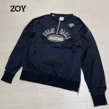 조이 골프웨어 나일론 자켓 2way 하프 지퍼 블랙