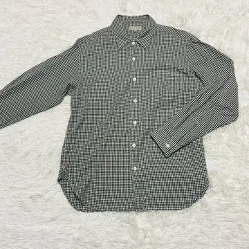 마가렛호웰 긴팔 셔츠 캐시미어 혼방 깅엄 체크 M