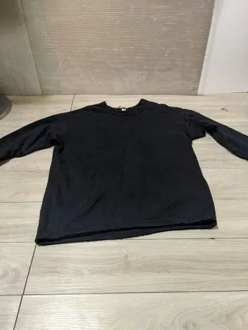 샌디니스타 코튼 100% 블랙 트레이닝 맨투맨