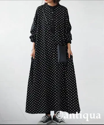 antiqua 도트 무늬 원피스 프리 사이즈