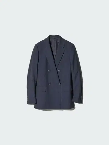 UNIQLO 더블 자켓 & 스마트 앵클 팬츠 스트라이프 네이비