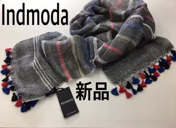 Indmoda LINEN 100% 태슬 장식 대형 스톨