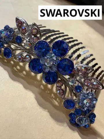 SWAROVSKI 크리스탈 블랙 푸치 티아라/머리핀 Ven Dome