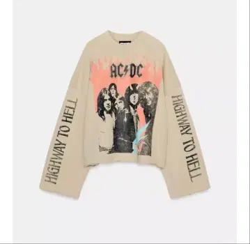 ZARA AC/DC 스웨트 셔츠 S 사이즈