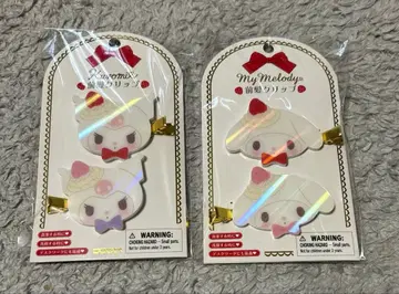 산리오 마이멜로디 쿠로미 앞머리 클립 쇼트 케이크 휘핑 크림