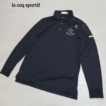 르꼬끄 스포르티브 골프웨어 긴팔 셔츠 섀도우 로고 블랙 M 사이즈