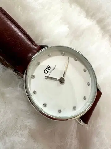 다니엘 웰링턴 손목시계 화이트/브라운