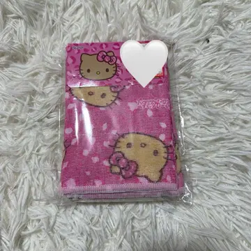 헬로키티 모시 원단 행주 레오파드 무늬 핑크 브라운 아베일 산리오