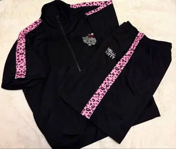 한정판 돈키호테 헬로키티 50주년 저리 셋업 레오파드 무늬 Y2K