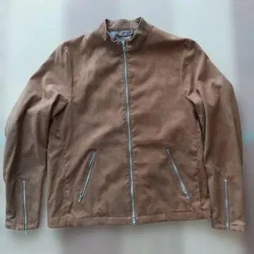 THE SHOP TK 가죽 느낌 스웨이드 느낌 싱글 라이더 블루종 L