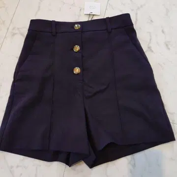 ZARA 버튼 디테일 숏팬츠 S 블랙