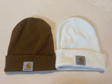 [Carhartt] 비니 화이트 브라운 2세트