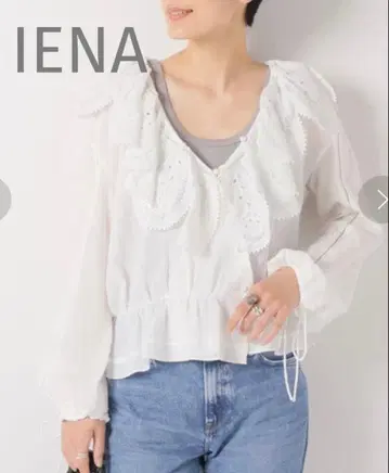 이에나 [ IENA ] 레이스 스칼라 카슈쿨 블라우스