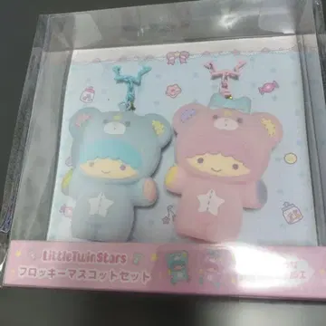 산리오 키키라라 리틀트윈스타 플로키 마스코트 세트 퍼프포프