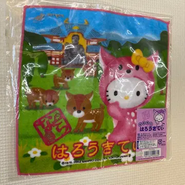 산리오 헬로키티 손수건 고토치 키티 나라 레트로 한정판 헤이세이 사슴
