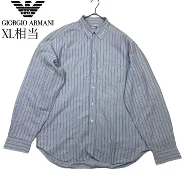 새상품급 Giorgio Armani 스트라이프 긴팔 셔츠 XL 상당