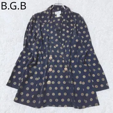 비지비 테일러드 자켓 도트 빈티지 네이비 사이즈 14