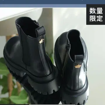 택 포함 새상품 MARY QUANT 사이드 고어 부츠 수량 한정 블랙 M