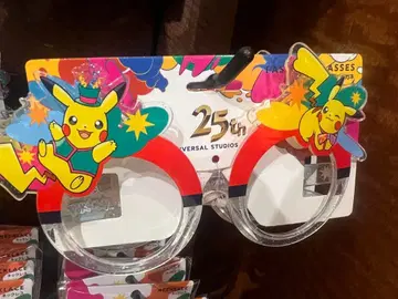 USJ 한정판 피카츄 패션 안경 포켓몬 25주년