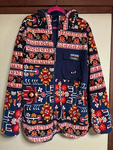 차이하네 x grn 콜라보 men's 플리스 후드 자켓