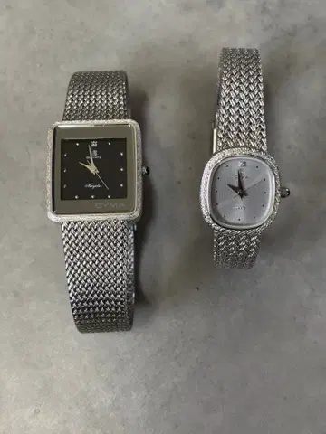 [일본제 CYMA 시마 손목시계 2개 세트] 작동품/새상품급/묶음 판매