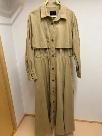 STUDIO CLIP 베이지 롱 셔츠 드레스 아쿠츠 유리에 콜라보