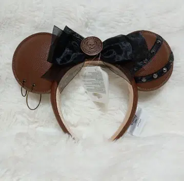 상하이 디즈니 캐리비안 해적 머리띠 가죽 인조 가죽 해골 스컬