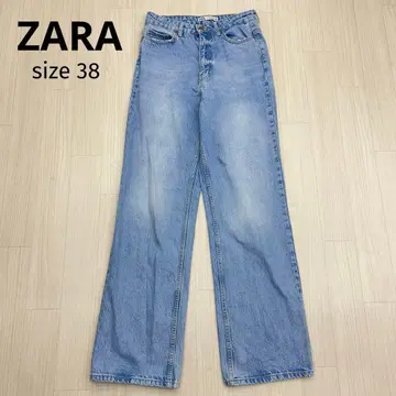 ZARA 자라 와이드 레그 데님 청바지 라이트 블루 38