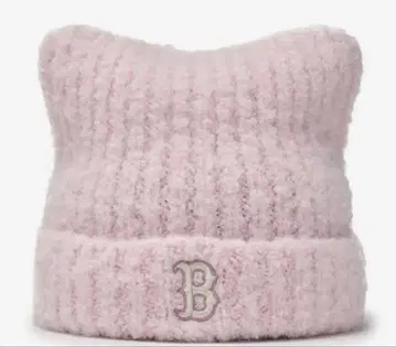 MLB Korea 고양이 귀 니트 모자 핑크
