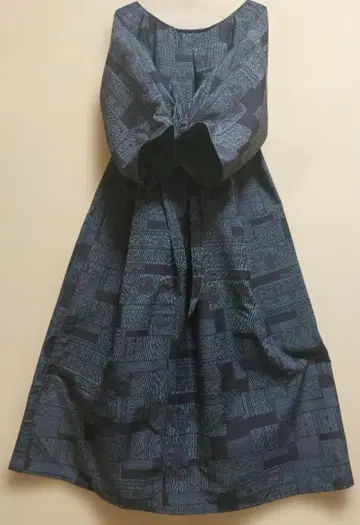 [기모노 리메이크] 오시마 명주 실크 어른 귀여운 원피스