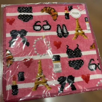 이에나 페이러 콜라보 손수건 핑크 미사용 새상품