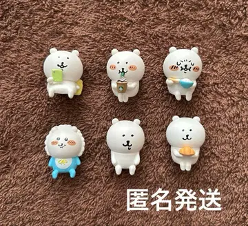 앉아있는 나가노의 곰 피규어 전 6개 세트