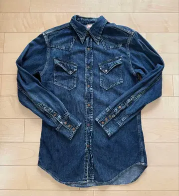 풀카운트 데님 셔츠 38 색빠짐