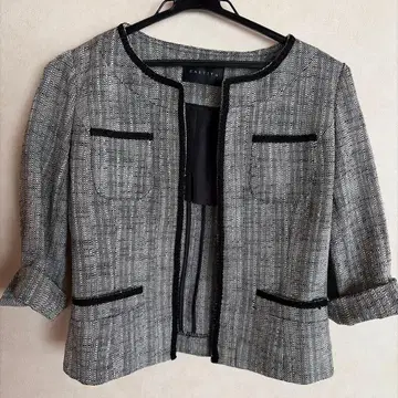 CASTITA 노카라 자켓 트위드 7호