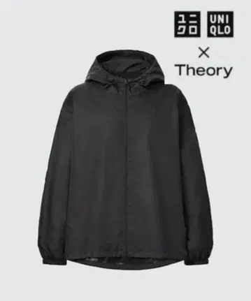 UNIQLO Theory 나일론 후드티 빅 사이즈 블랙