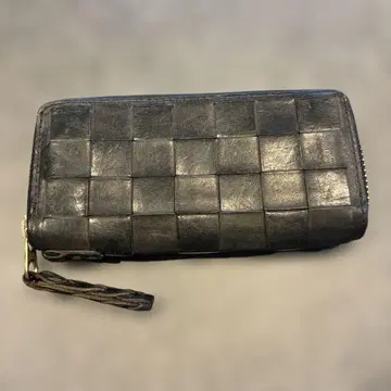 [ 천연 가죽 Ryu ] 장지갑 블랙 뜨개질