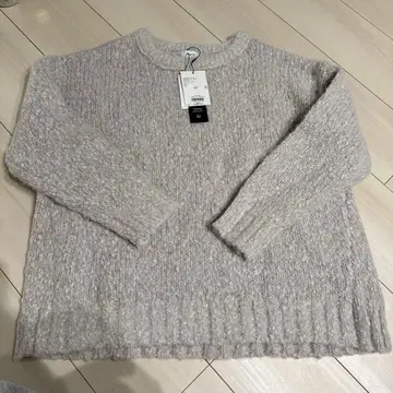 Apart by 그레이 니트 스웨터 F 사이즈 페더 루즈 니트 PO