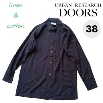어반 리서치 도어스 면린넨 유틸리티 셔츠 코트 블랙 38
