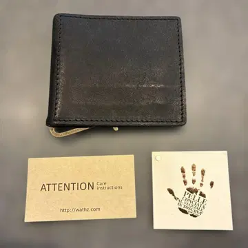 [ 미사용 새상품 ] 천연 가죽 Ryu 머니클립 접이식 지갑