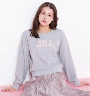 JILL by JILL STUART 인조 모피 로고 다이버 맨투맨