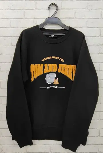 H378 톰과 제리 복슬복슬 파일 자수 트레이닝복